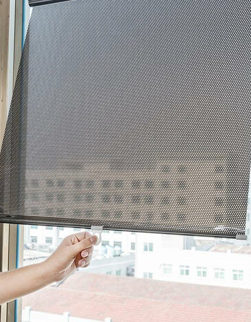 Load image into Gallery viewer, AionneWie Retractable Blackout Roller Blinds with Suction Cups 16x49in
