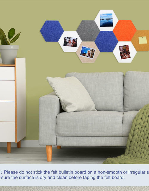 Load image into Gallery viewer, PATIKIL Felt Bulletin Board 12x10in 6 Pack Hexagon Tiles Light Camel
