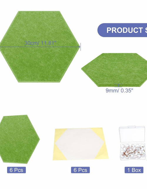 Load image into Gallery viewer, PATIKIL Felt Bulletin Board 12x10in 6 Pack Hexagon Tiles Light Camel
