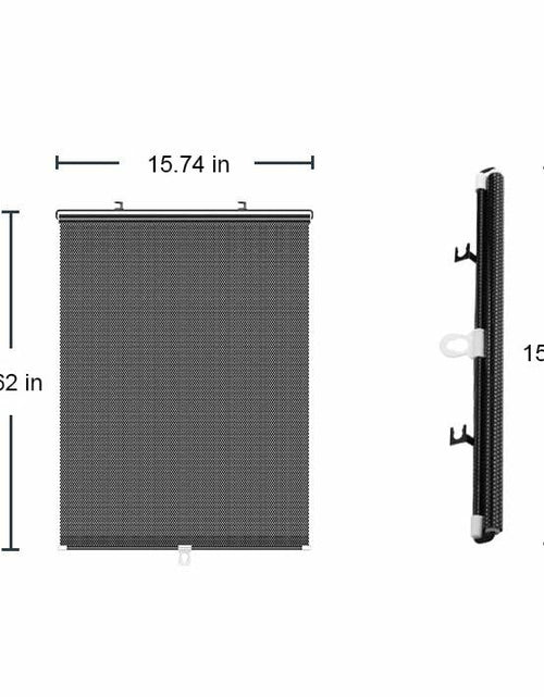 Load image into Gallery viewer, AionneWie Retractable Blackout Roller Blinds with Suction Cups 16x49in
