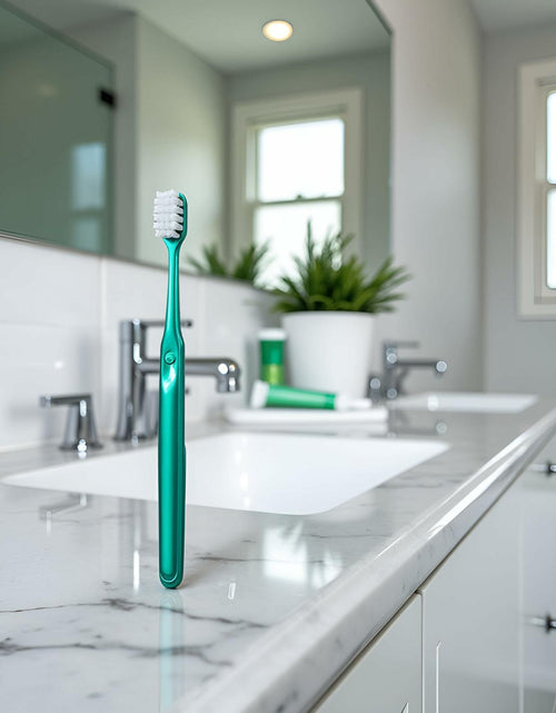 Load image into Gallery viewer, Calsgkspray Green Wide Head Fine Bristle Portable Manual Toothbrush
