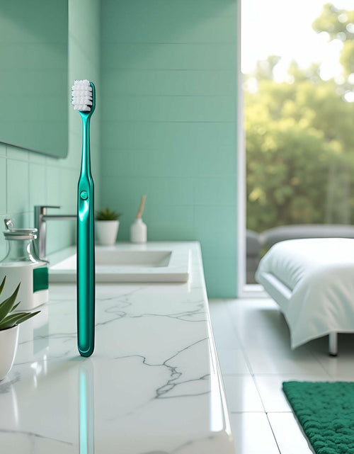 Load image into Gallery viewer, Calsgkspray Green Wide Head Fine Bristle Portable Manual Toothbrush
