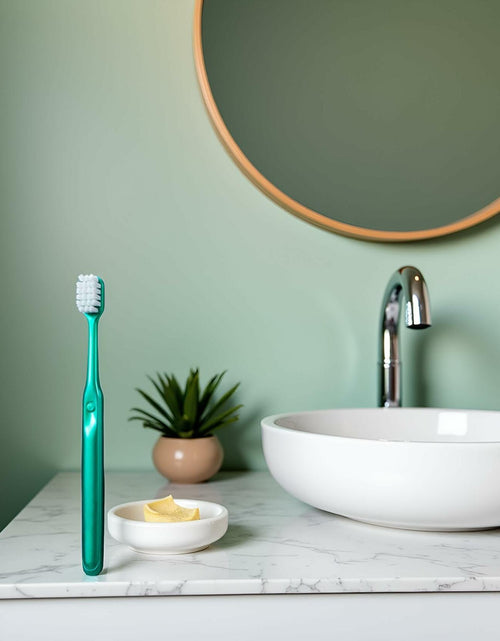 Load image into Gallery viewer, Calsgkspray Green Wide Head Fine Bristle Portable Manual Toothbrush
