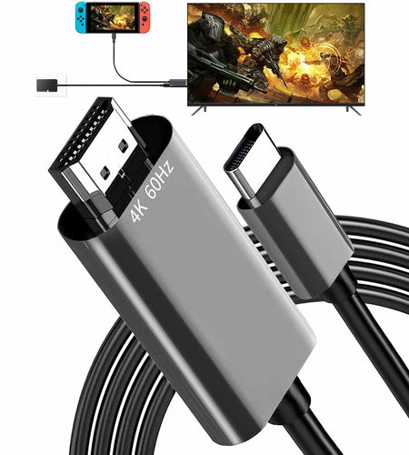 C.CURTING Switch Dock for N/S OLED 4K HDMI USB 3.0 Type C PD Charge Gray 2M