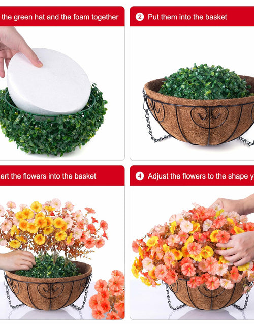Load image into Gallery viewer, Ivydale Artificial FallFlowers Basket Silk Morning Glory Eucalyptus UV Resistant
