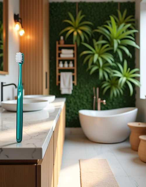 Load image into Gallery viewer, Calsgkspray Green Wide Head Fine Bristle Portable Manual Toothbrush
