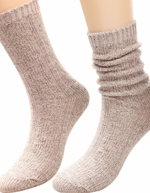 Load image into Gallery viewer, TINTAO Women's Cotton Knit Thick Warm Wool Crew Socks Multi-07 Size 5-10

