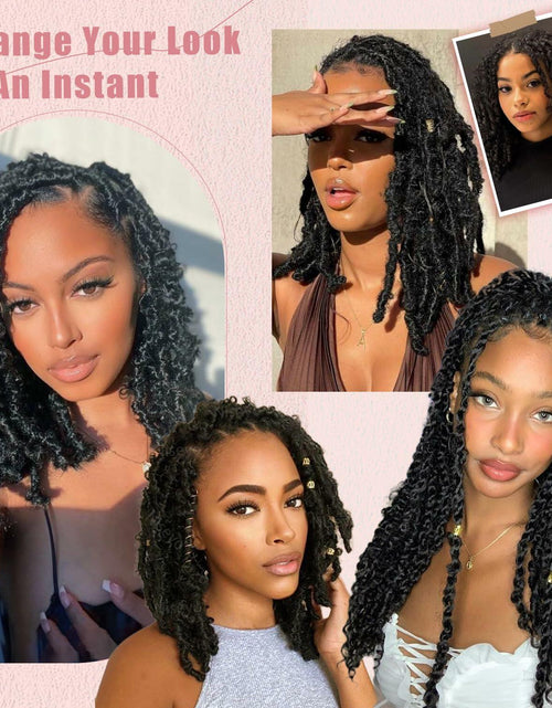 Load image into Gallery viewer, MCNJM Springy Afro Twist Marley Braiding Hair 16 Inch 8 Packs 1B#

