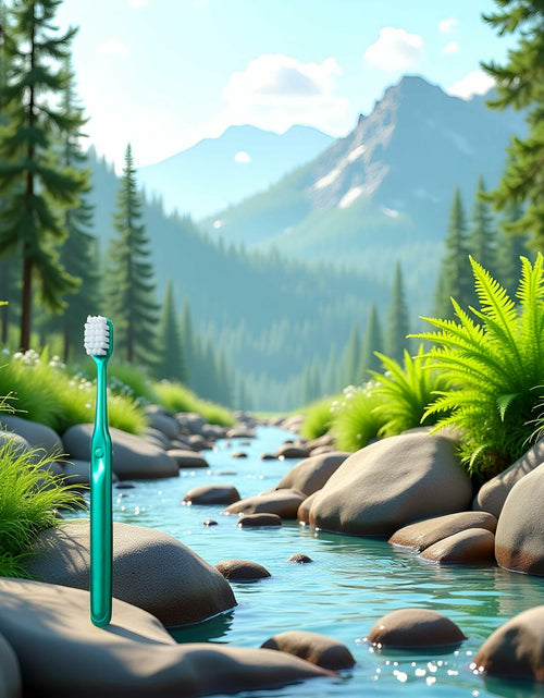 Load image into Gallery viewer, Calsgkspray Green Wide Head Fine Bristle Portable Manual Toothbrush
