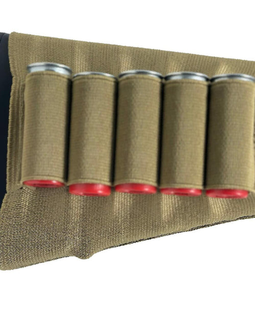Load image into Gallery viewer, Krevis Shotgun Elastic Buttstock Ammo Sleeve Tan Elastic Polyester
