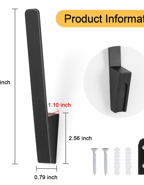 Load image into Gallery viewer, PEDORUBY Wall Mount Hat Rack Hooks for Baseball Caps 3 Pack Black
