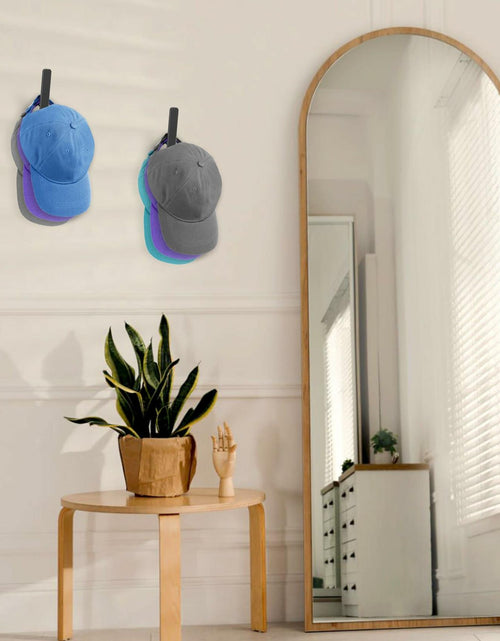 Load image into Gallery viewer, PEDORUBY Wall Mount Hat Rack Hooks for Baseball Caps 3 Pack Black
