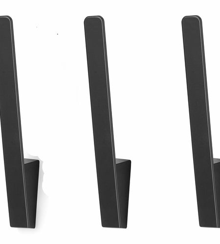 PEDORUBY Wall Mount Hat Rack Hooks for Baseball Caps 3 Pack Black
