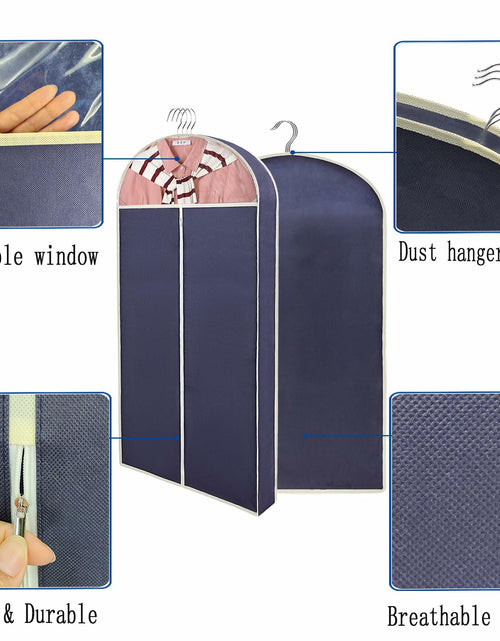 Load image into Gallery viewer, DYYHSDPU Garment Bags 3 Pack Suit Storage Hanging Clothes Black 50x24 Inch
