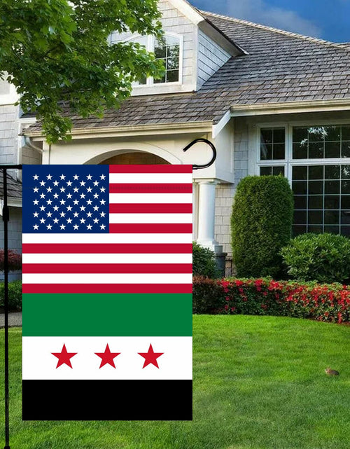Load image into Gallery viewer, KIIPOAPAU Syrian Garden Flag 12x18in Double Sided Polyester Yard Banner
