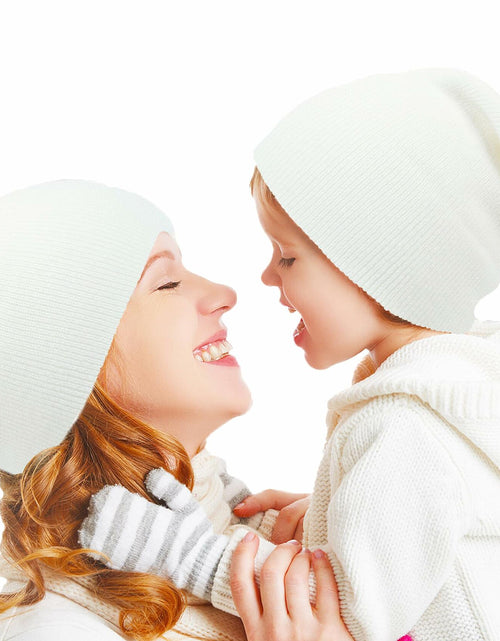 Load image into Gallery viewer, Zion Praiser 2PCS Family Beanie Hat Winter Knitted Warm Caramel Acrylic US 2-6
