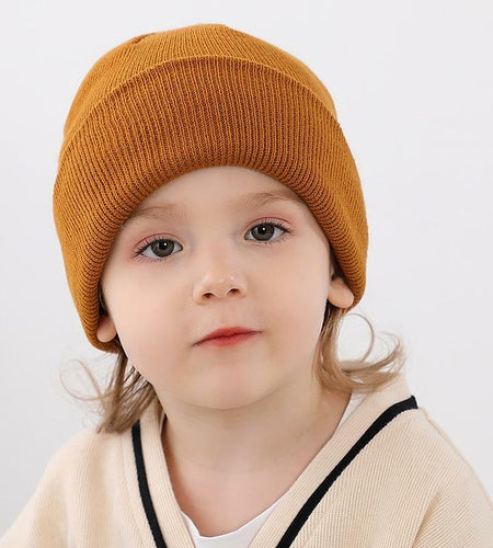 Zion Praiser 2PCS Family Beanie Hat Winter Knitted Warm Caramel Acrylic US 2-6