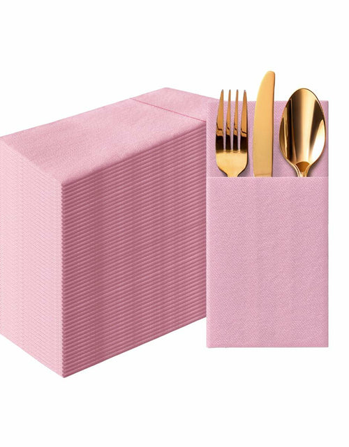 Load image into Gallery viewer, PAW Decor Collection Baby Pink Linen-Feel Paper Napkins 16x16in 50pcs
