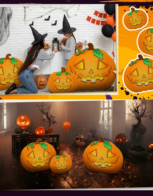 Load image into Gallery viewer, Leinuosen Halloween Jack-o-Lantern Cardboard Stand-Ups 19"-39" 3PCS Yellow
