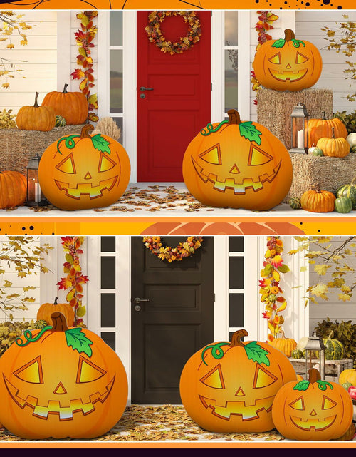 Load image into Gallery viewer, Leinuosen Halloween Jack-o-Lantern Cardboard Stand-Ups 19"-39" 3PCS Yellow
