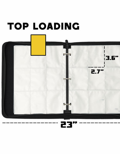 Load image into Gallery viewer, PTKANGBAZI Trading Card Binder 900 Pockets 9-Pocket Zipper 3 Rings Orange
