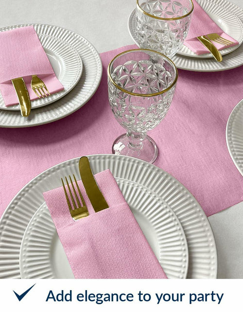 Load image into Gallery viewer, PAW Decor Collection Baby Pink Linen-Feel Paper Napkins 16x16in 50pcs

