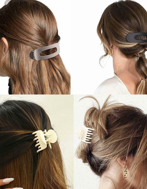 Load image into Gallery viewer, Uausyaly 8 Pcs Non-slip Matte French Hair Claw Clips for Women Black Grey
