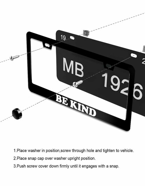 Load image into Gallery viewer, Mountains License Plate Frame Black White Aluminum Universal 12x6 Inch
