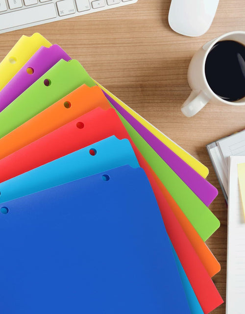 Load image into Gallery viewer, Aipker Plastic Folder with Pockets 3-Hole Punched 7 Pack Assorted Colors
