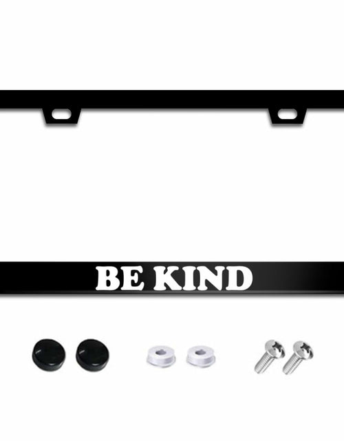 Load image into Gallery viewer, Mountains License Plate Frame Black White Aluminum Universal 12x6 Inch
