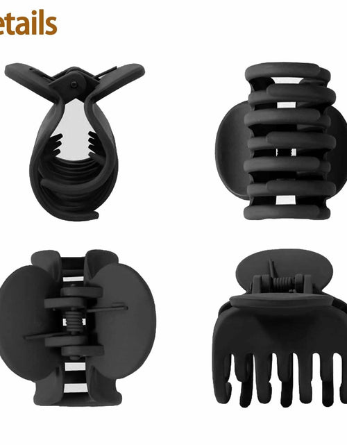 Load image into Gallery viewer, Uausyaly 8 Pcs Non-slip Matte French Hair Claw Clips for Women Black Grey
