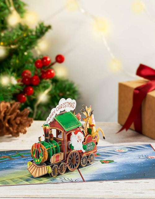 Load image into Gallery viewer, POPWOW Christmas Tree 3D Pop Up Card 5x7 with Envelope &amp; Message Note
