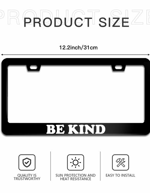 Load image into Gallery viewer, Mountains License Plate Frame Black White Aluminum Universal 12x6 Inch
