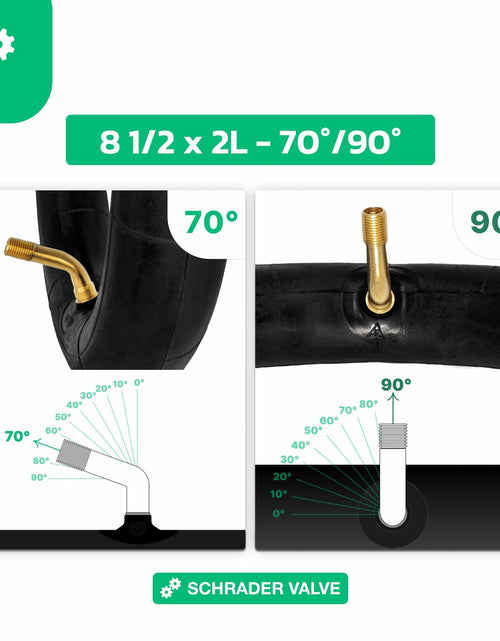 Load image into Gallery viewer, MOOVMOOV 2-Pack Inner Tubes 8.5x2L Bent Valve 70/90 for Electric Scooter Size 8
