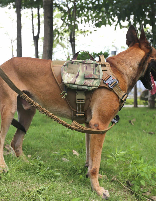 Load image into Gallery viewer, ICEFANG GN1 Reflective Tactical Dog Harness MOLLE Brown Pack of 1 Size XL
