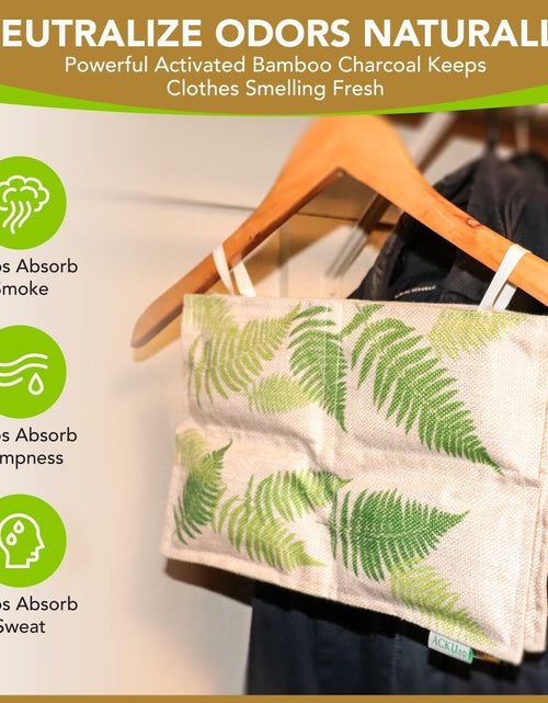 Load image into Gallery viewer, ACKU10 Bamboo Charcoal Odor Absorber for Clothing Closets 1-Pack Off White
