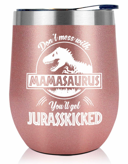 Load image into Gallery viewer, NewEleven 12 Oz Mamasaurus Stainless Steel Tumbler - Funny Mom Gift
