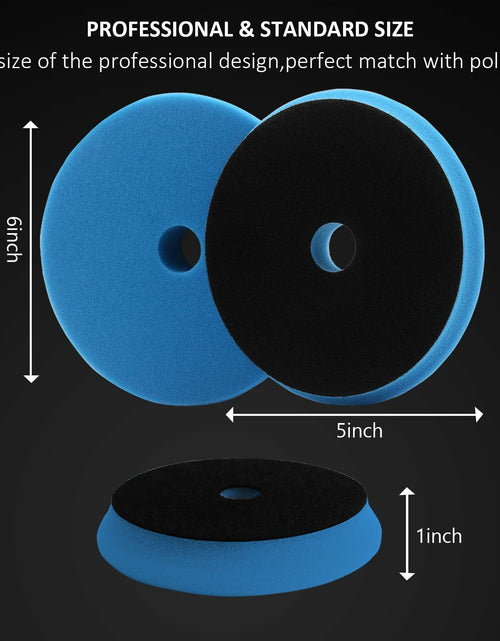 Load image into Gallery viewer, GGTE Light Cut Polishing Pad 6" Face 5" Backing 2Pcs Blue 2-Pack
