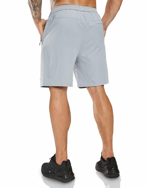 Load image into Gallery viewer, Haimont Men's Athletic Running Shorts Quick Dry Zipper Pocket Blue Size XXL

