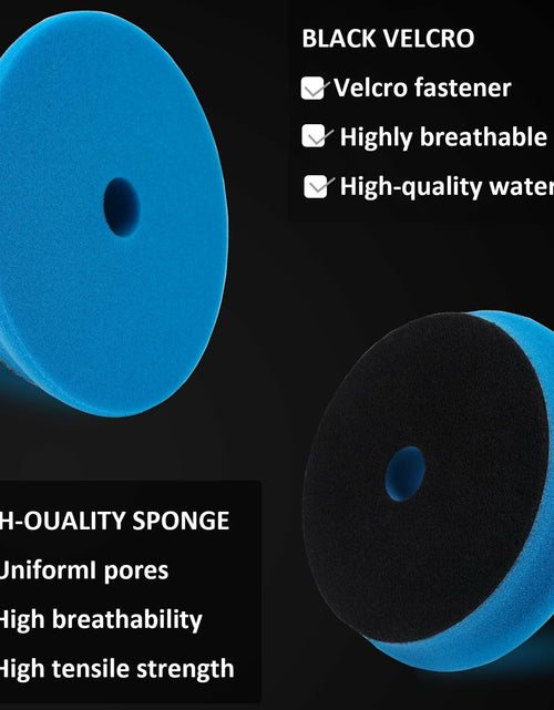 Load image into Gallery viewer, GGTE Light Cut Polishing Pad 6" Face 5" Backing 2Pcs Blue 2-Pack
