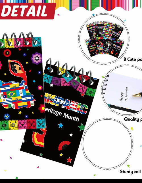 Load image into Gallery viewer, Containlol 48PCS Hispanic Heritage Month Mini Notepads Party Favors 8 Patterns
