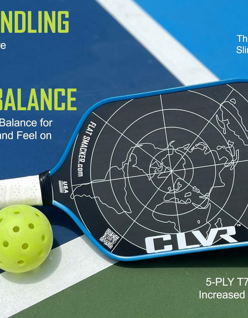 Load image into Gallery viewer, The Flat Smacker Raw Carbon Fiber Pickleball Paddle USAPA Approved
