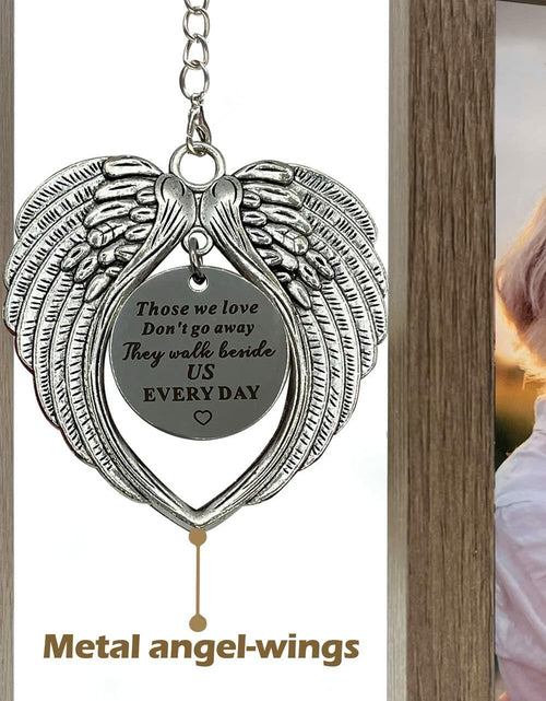 Load image into Gallery viewer, Mayamila Memorial Picture Frame 4x6 Brown Angel Wings Sympathy Gift
