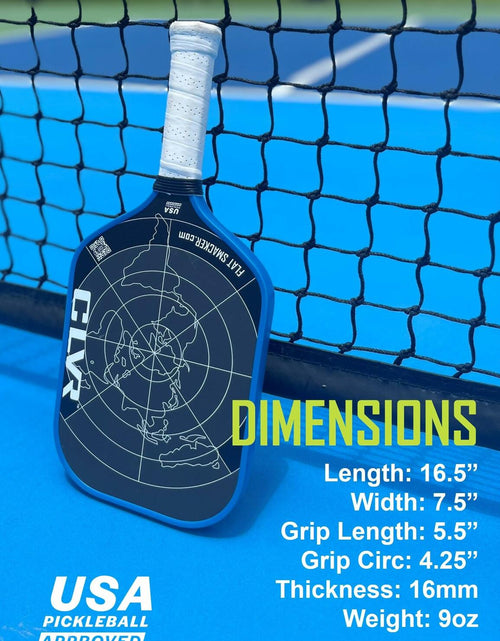 Load image into Gallery viewer, The Flat Smacker Raw Carbon Fiber Pickleball Paddle USAPA Approved
