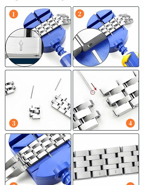 Load image into Gallery viewer, SIXCOLORS Watch Link Band Pin Removal Tool Kit with Black Storage Bag
