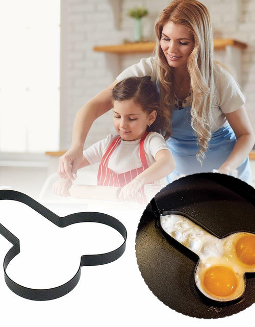 Load image into Gallery viewer, EVKILKJS Funny Egg Fryer Stainless Steel Non-Stick Mold Black Handle
