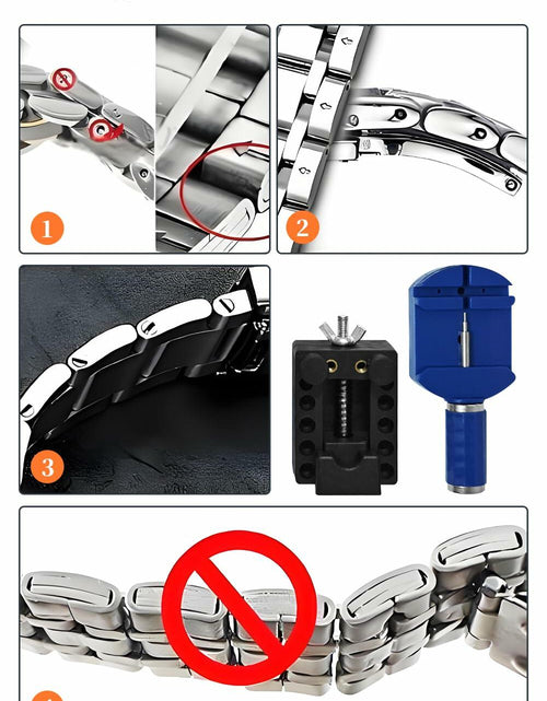 Load image into Gallery viewer, SIXCOLORS Watch Link Band Pin Removal Tool Kit with Black Storage Bag

