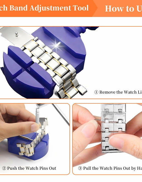 Load image into Gallery viewer, SIXCOLORS Watch Link Band Pin Removal Tool Kit with Spring Bar Tool Blue
