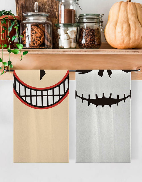 Load image into Gallery viewer, Jiudungs Halloween Kitchen Towels Set of 4 Orange 18x26 Inch Holiday Decor
