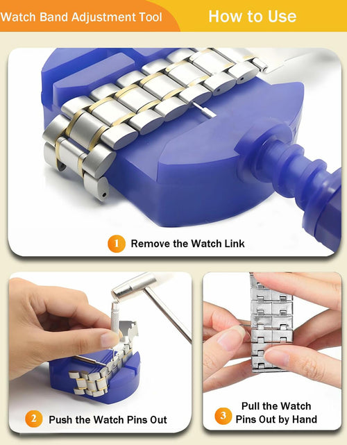 Load image into Gallery viewer, SIXCOLORS Watch Link Band Pin Removal Tool Kit with Black Storage Bag
